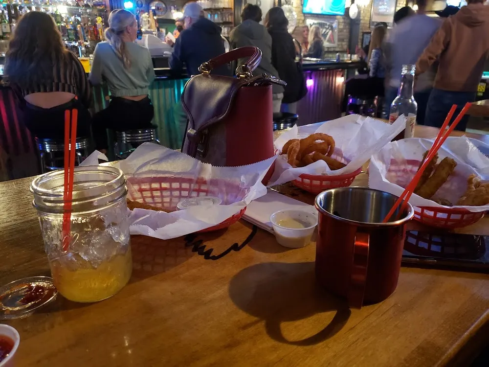 Onion Rings Chicken Strips and Cheese Sticks